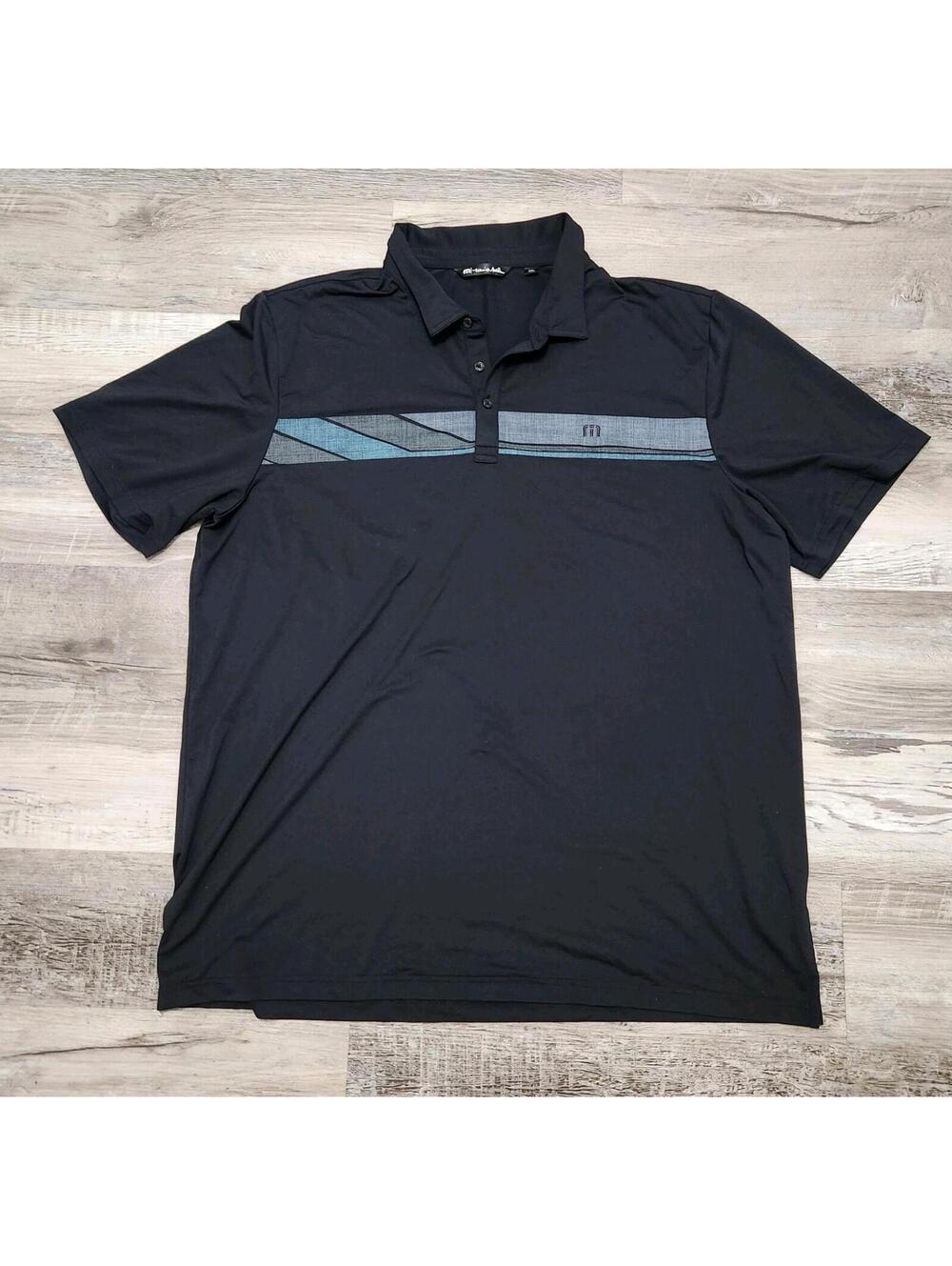 Travis Matthew Shirt 3x Mens Performance Polo Black Short Sleeve Collared